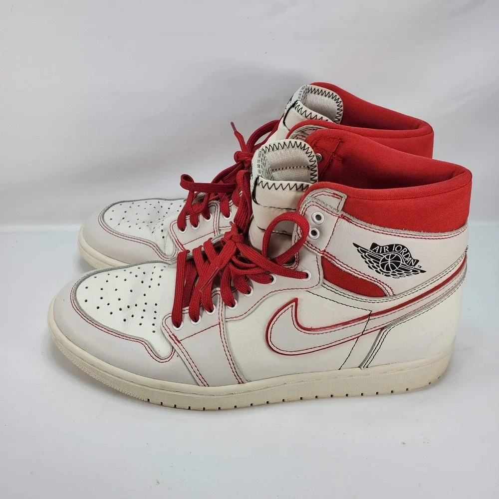 Nike Air Jordan 1 Retro‎ High OG Phantom Gym Red White Size 12 Mens 555088-160